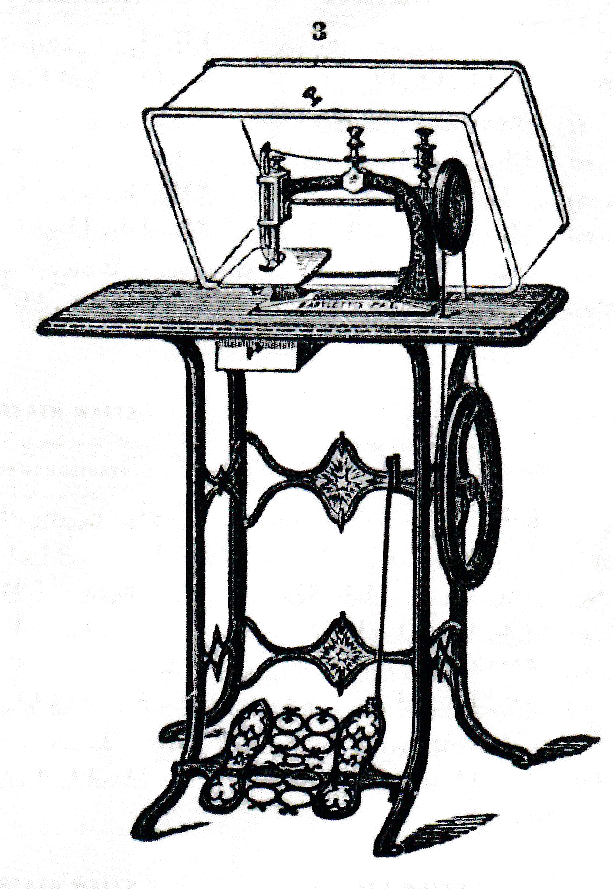 illustration of an old sewing machine